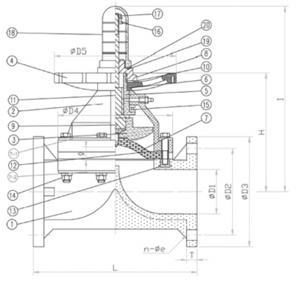 Diaphragm Valve - Flanged Type 2
